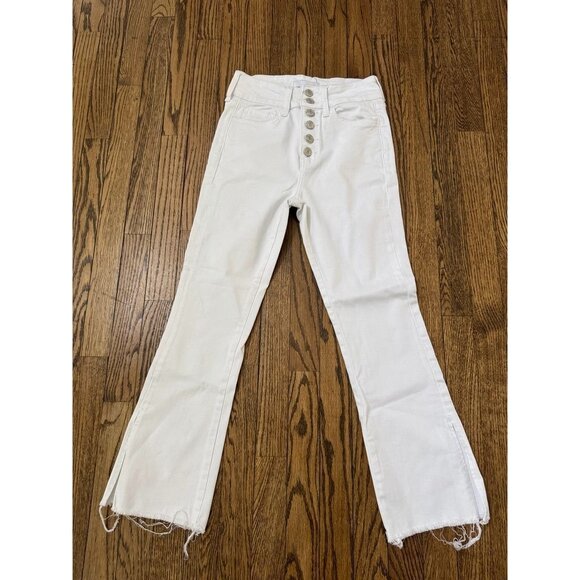 Flying Monkey Denim - VERVET BY FLYING MONKEY White Denim Jeans Bootcut Size 26